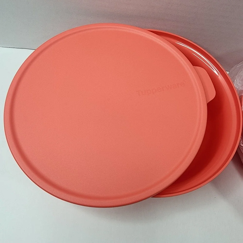 Set Of 2 Tupperware Modular Bowl 4 1/2 Cup (1L) Pink Coral 8703A-4 New W Lids